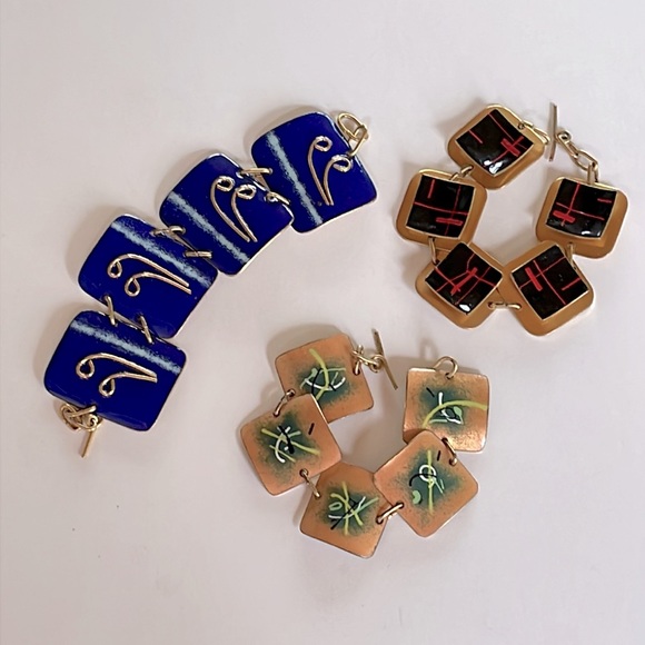 VTG 1960’s Enameled Bracelets - Picture 1 of 8